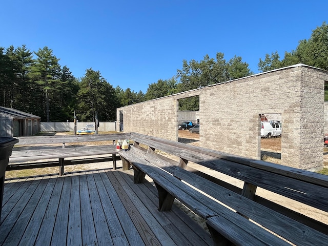 view of wooden deck