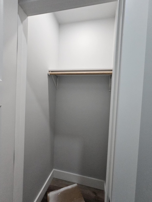 spacious closet with wood finished floors