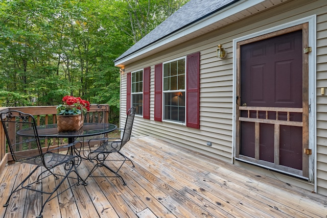 view of wooden terrace