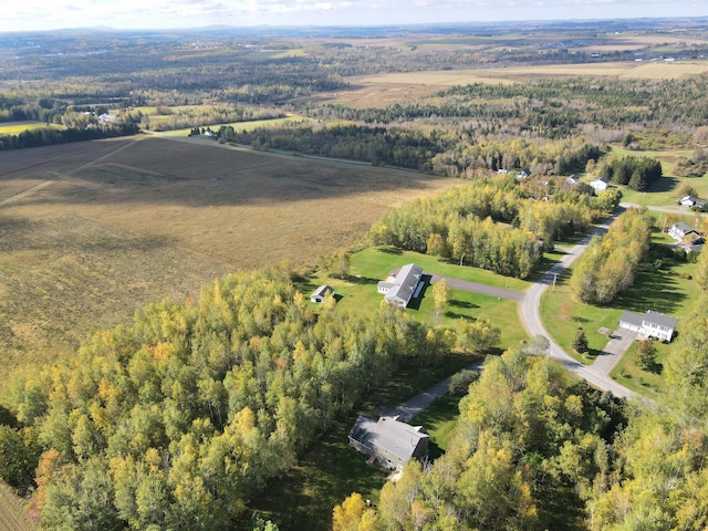 bird's eye view featuring a rural view