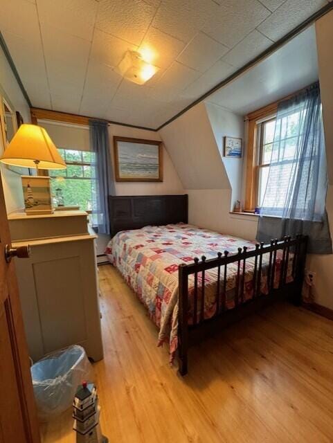 bedroom featuring light wood-type flooring