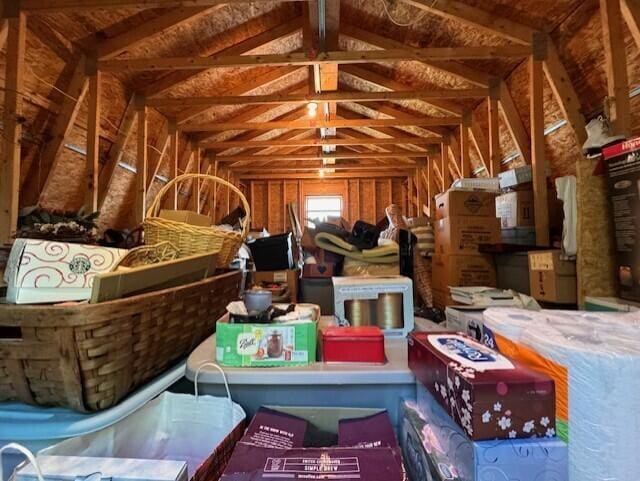 view of storage area