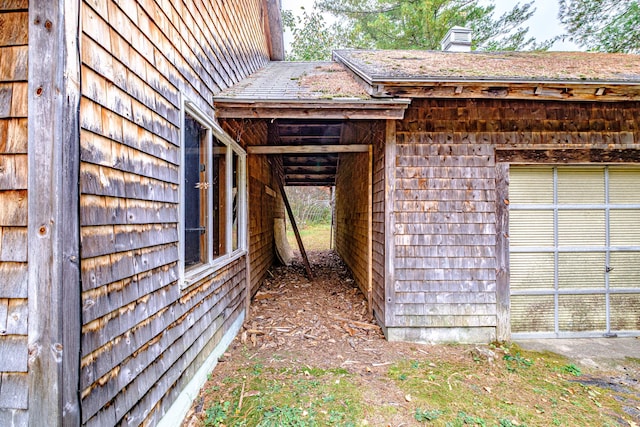 2457 Main St, Hanover, ME 04237 - view of home's exterior with a chimney