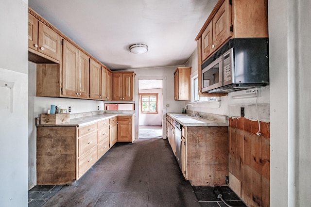 2457 Main St, Hanover, ME 04237 - kitchen featuring black microwave and light countertops