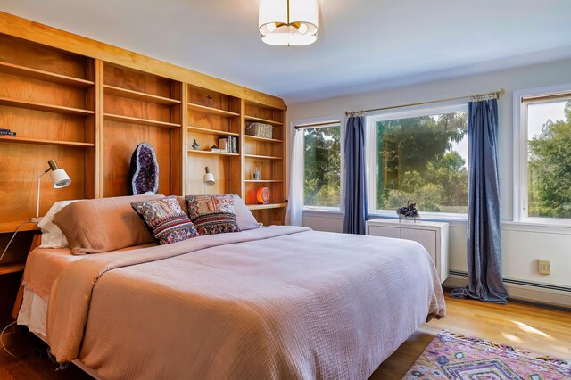 87 Carter Point Rd, Sedgwick, ME 04676 - bedroom with multiple windows and wood finished floors