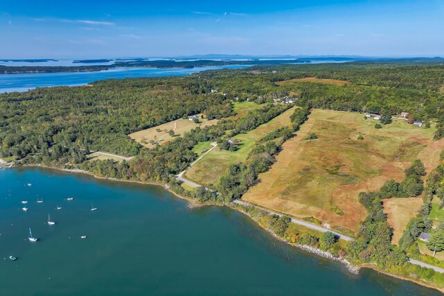 87 Carter Point Rd, Sedgwick, ME 04676 - aerial view of property's location with a heavily wooded area and a nearby body of water