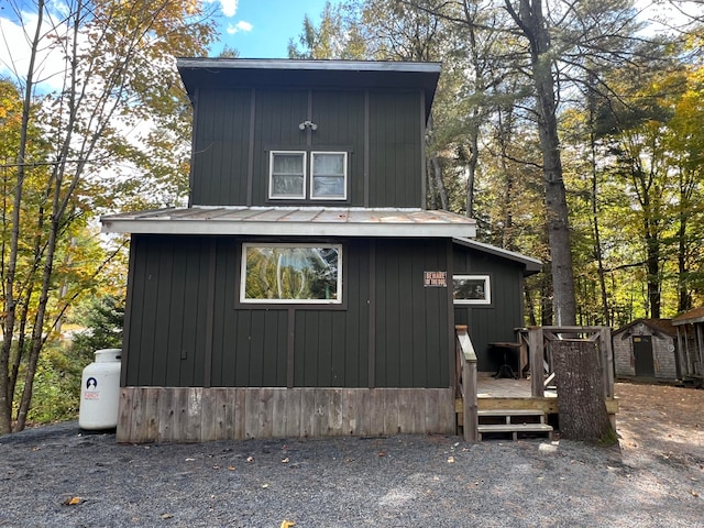 exterior space with a wooden deck