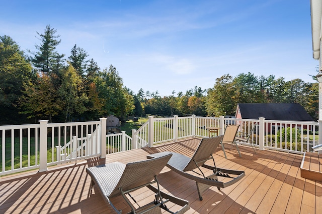 view of wooden deck