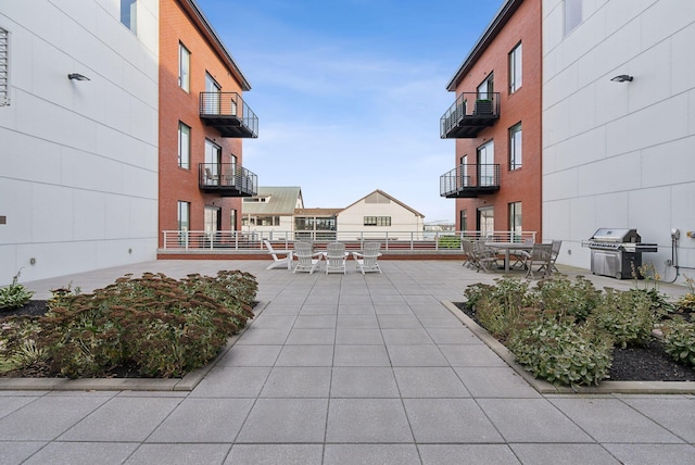 view of community featuring a patio area