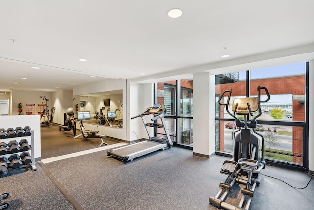 view of exercise room