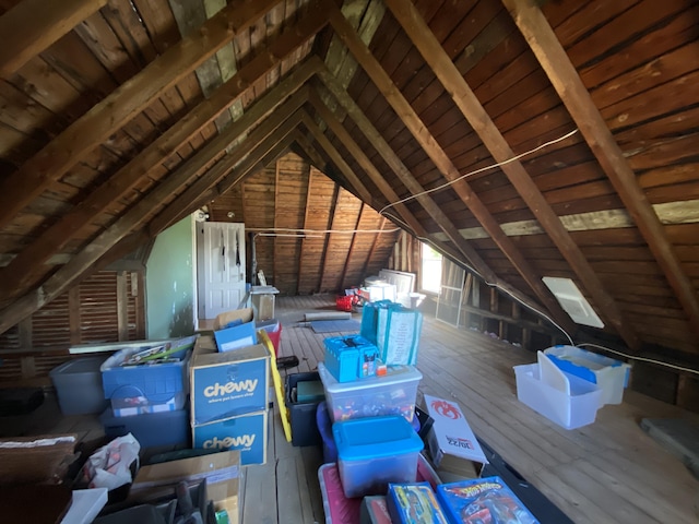 view of attic