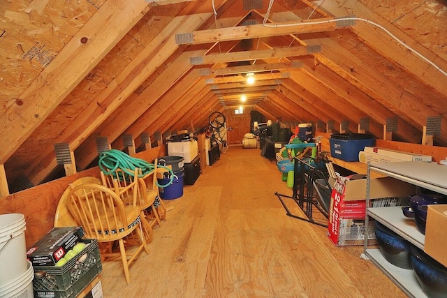 view of attic