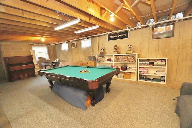 recreation room with billiards