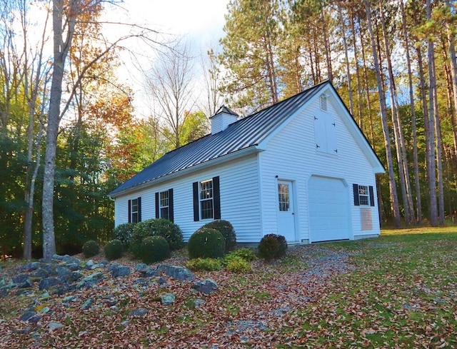 view of home's exterior featuring a garage