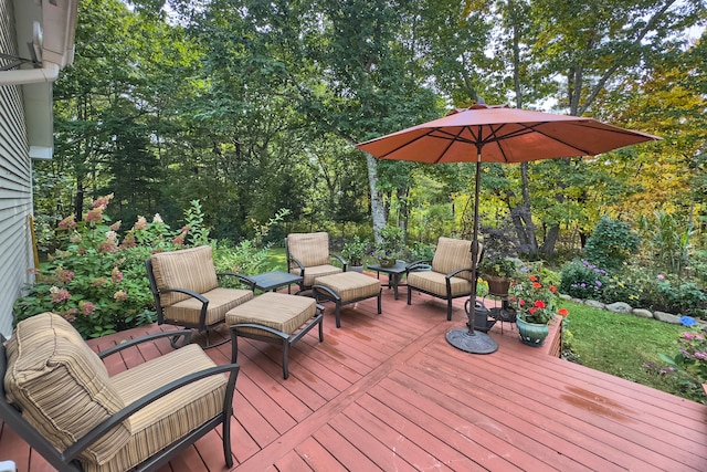 view of wooden deck