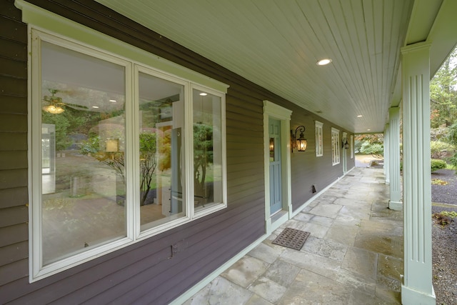 view of patio / terrace with a porch