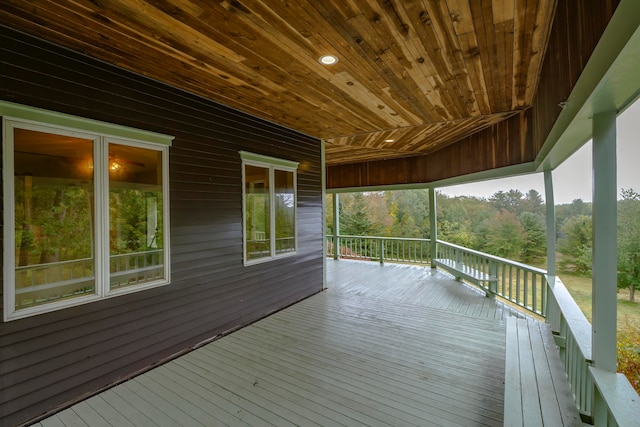 view of wooden terrace