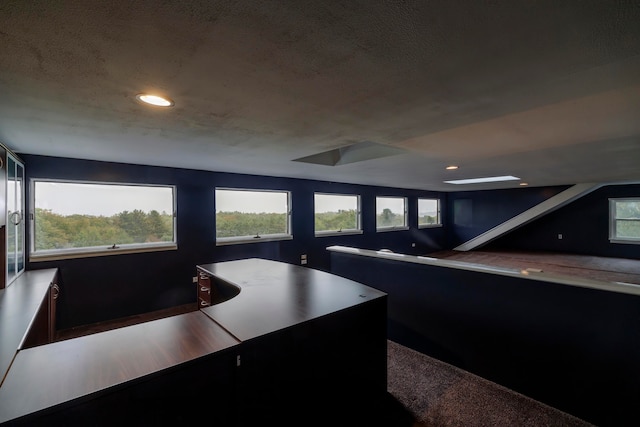 kitchen with a textured ceiling