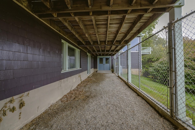 exterior space featuring fence