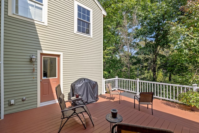 deck with grilling area