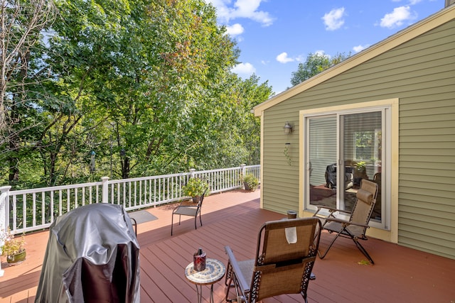 deck with grilling area