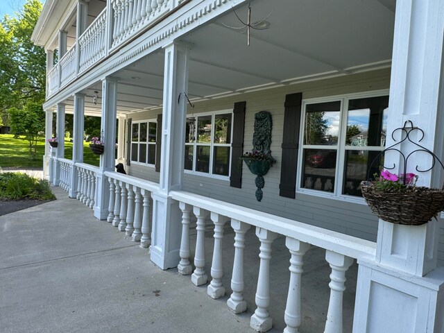 exterior space with a porch