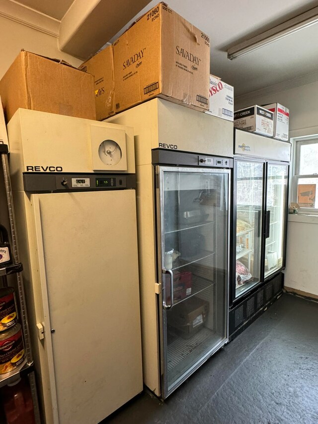 interior space featuring wine cooler