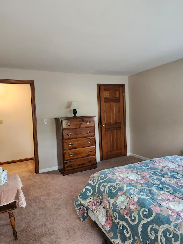 view of carpeted bedroom