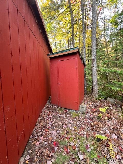 view of shed