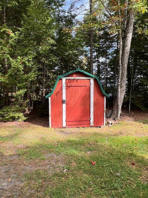 view of shed