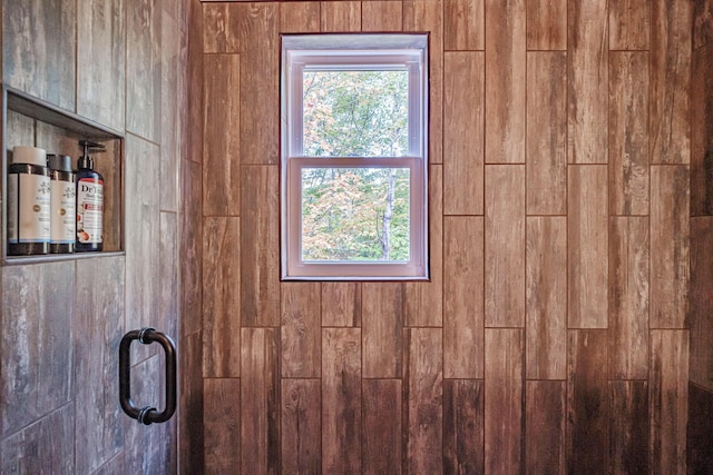 11 Goss Pond Rd, Bethel, ME 04217 - bathroom view of a fire extinguisher and a tile shower