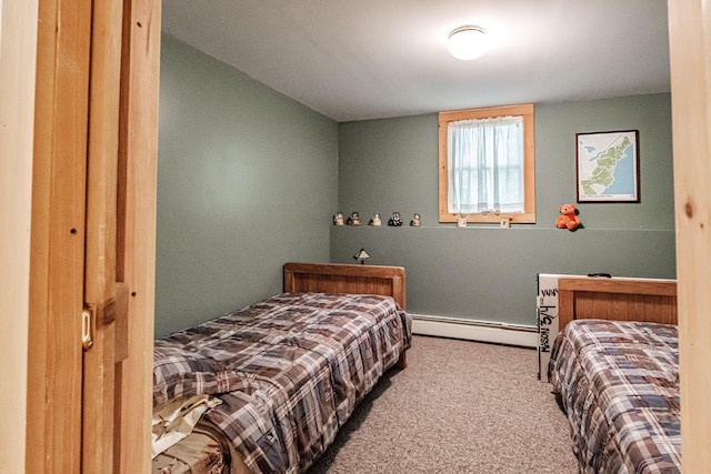 11 Goss Pond Rd, Bethel, ME 04217 - carpeted bedroom with a baseboard heating unit