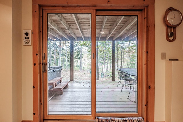 view of doorway to outside