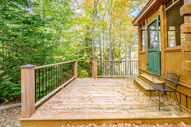 view of wooden deck