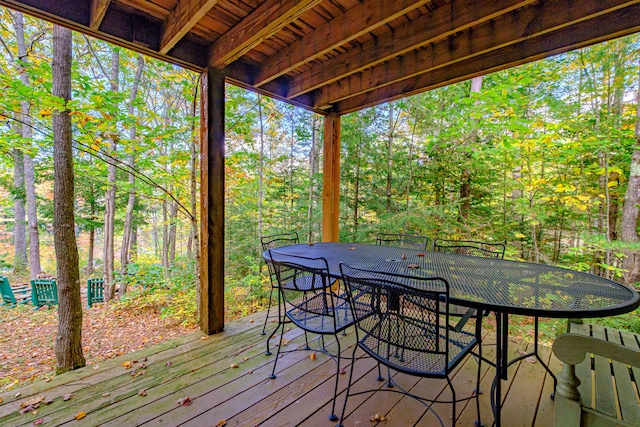 view of wooden terrace