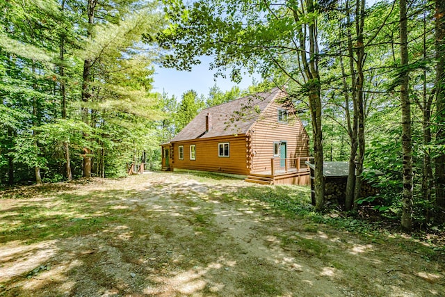 11 Goss Pond Rd, Bethel, ME 04217 - view of yard featuring a deck