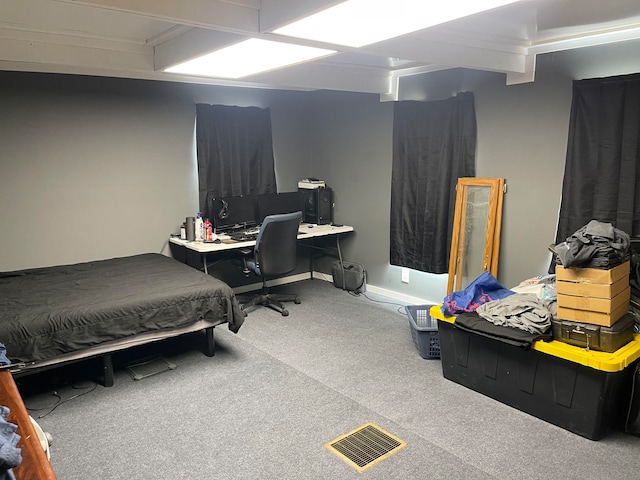 bedroom with carpet floors