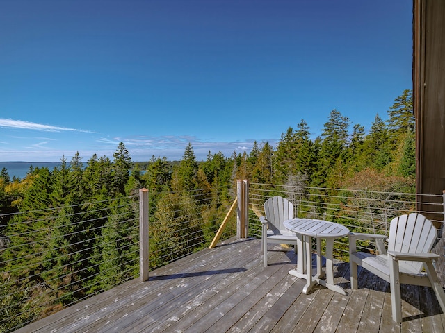 view of wooden terrace