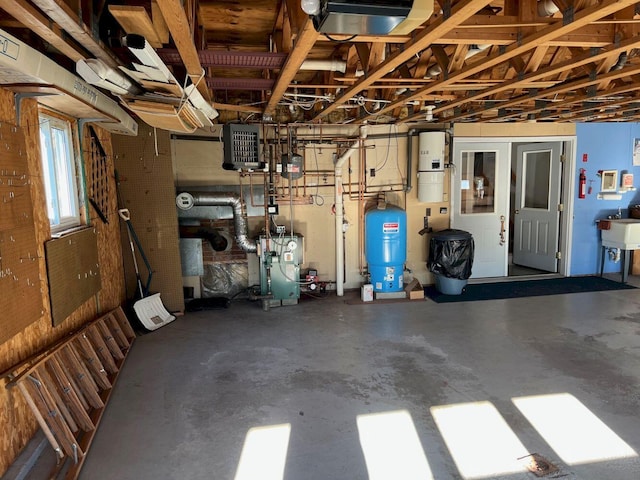 garage featuring sink