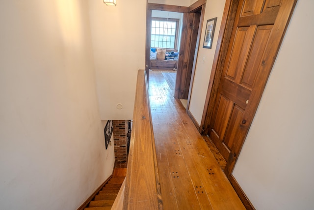 hallway featuring light hardwood / wood-style floors