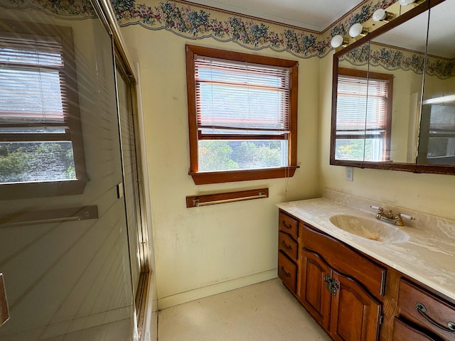 bathroom with vanity