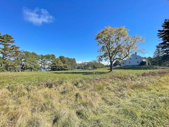 view of yard with a rural view