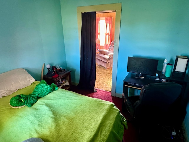 bedroom featuring carpet flooring