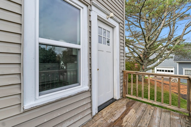 exterior space featuring a deck