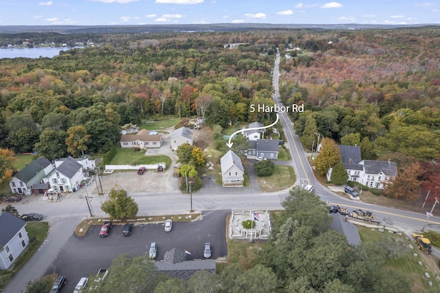 5 Harbor Rd, Friendship, ME 04547 - aerial view of property and surrounding area featuring a forest