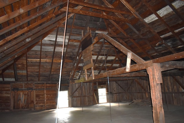 view of attic