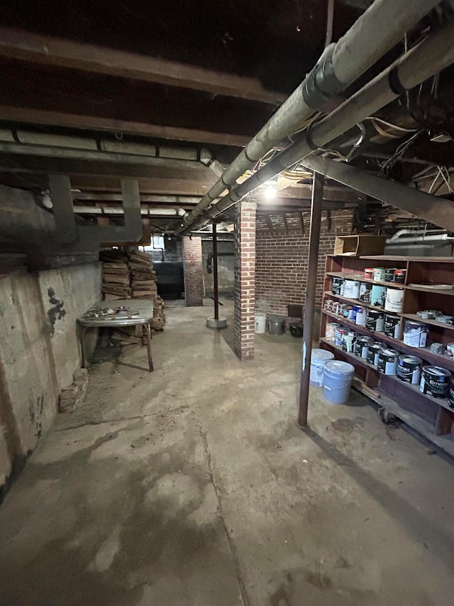 view of basement