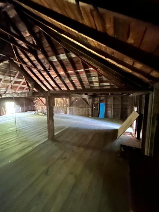 view of attic