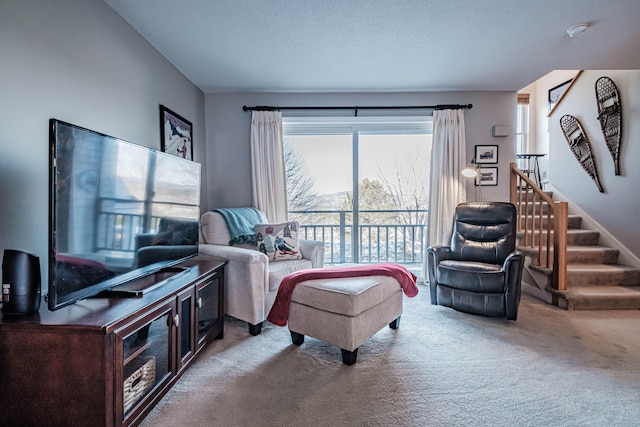 view of carpeted living room