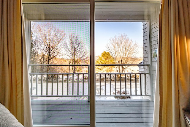 view of doorway to outside